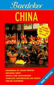 Cover of: Baedeker China (Baedeker's Travel Guides)