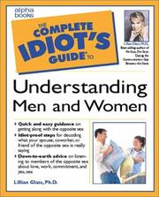 Cover of: The complete idiot's guide to understanding men and women