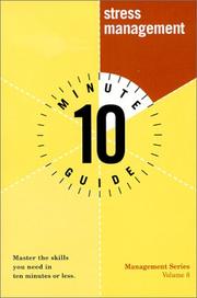 Cover of: 10 Minute Guide: Stress Management (Management, Vol. 8) (Management Series Volume 8)