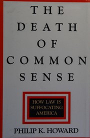 Cover of: The death of common sense by Philip K. Howard