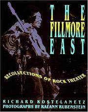 Cover of: The Fillmore East by Richard Kostelanetz