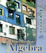 Cover of: Intermediate algebra