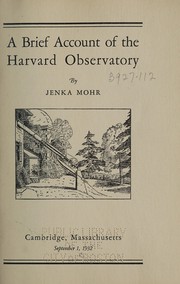 Cover of: A brief account of the Harvard Observatory