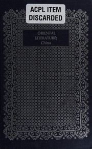 Cover of: The Literature of China