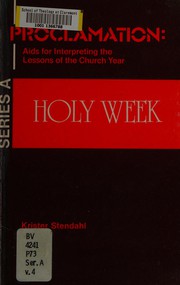 Cover of: Holy Week