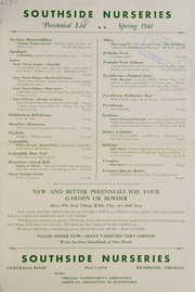 Cover of: Perennial list, spring 1941