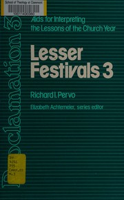 Cover of: Lesser Festivals Three