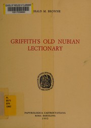 Cover of: Griffith's old Nubian lectionary by Gerald M. Browne
