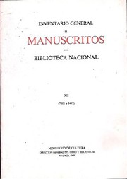 Cover of: Inventario general de manuscritos de la Biblioteca Nacional.