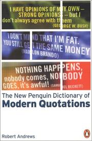 Cover of: The new Penguin dictionary of modern quotations
