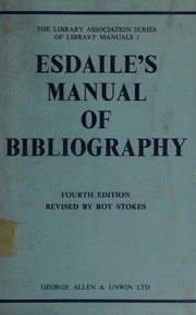 Cover of: Esdaile's manual of bibliography.