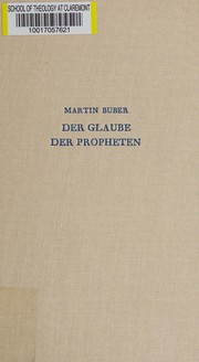 Cover of: Der Glaube der Propheten. by Martin Buber