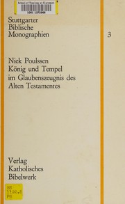 Cover of: König und Tempel im Glaubenszeugnis des Alten Testamentes.