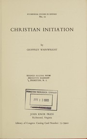 Cover of: Christian initiation.