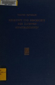 Cover of: Herkunft und Geschichte der ältesten Sinaitraditionen