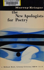 Cover of: The new apologists for poetry. by Krieger, Murray