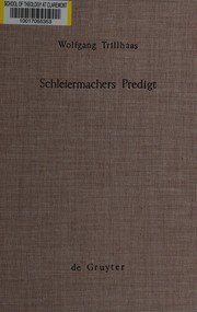 Cover of: Schleiermachers Predigt.