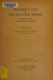 Cover of: Religious life of the Japanese people