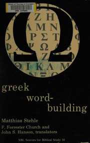 Cover of: Greek word-building