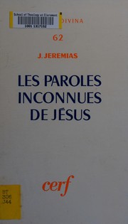 Cover of: Paroles inconnues de Jésus