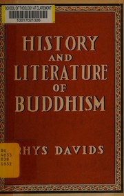 Cover of: The history and literature of Buddhism by Thomas William Rhys Davids