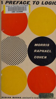 Cover of: A preface to logic by Morris Raphael Cohen
