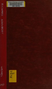 Cover of: Richard Adelbert Lipsius by Heinrich Weinel