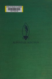 Cover of: Albertus Magnus; Weisheit und Naturforschung im Mittelalter