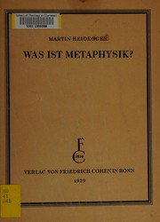 Cover of: Was ist Metaphysik?