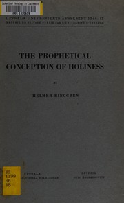 Cover of: The prophetical conception of holiness