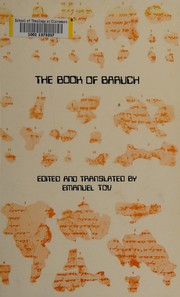 Cover of: The book of Baruch: also called I Baruch : (Greek and Hebrew)