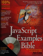 Cover of: JavaScript Examples Bible: The Essential Companion to JavaScript Bible