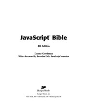 Cover of: JavaScript bible by Danny Goodman