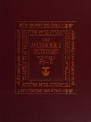 Cover of: Anchor Bible dictionary