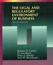 Cover of: The legal and regulatory environment of business