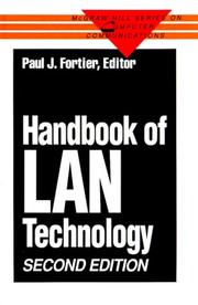 Cover of: Handbook of LAN technology