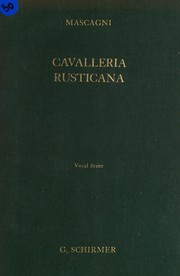 Cover of: Cavalleria rusticana: opera in one act