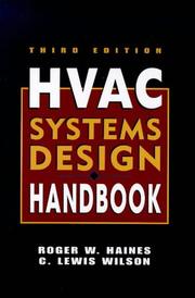 Cover of: HVAC systems design handbook by Haines, Roger W.