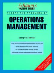 Schaum's outline of theory and problems of operations management