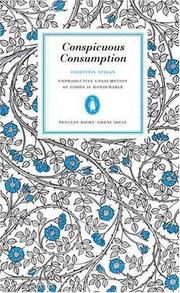 Cover of: CONSPICUOUS CONSUMPTION.