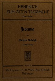 Cover of: Jeremia. by Rudolph, Wilhelm