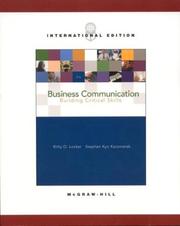 Cover of: Business Communication by Kitty O. Locker, Stephen Kyo Kaczmarek