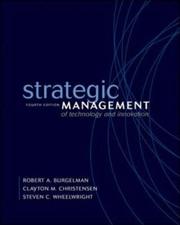 Cover of: Strategic Management of Technology and Innovation