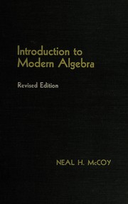 Cover of: Introduction to modern algebra