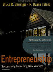Cover of: Entrepreneurship by Bruce R. Barringer