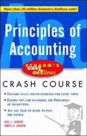 Principles of accounting : based on Schaum's Principles of accounting I