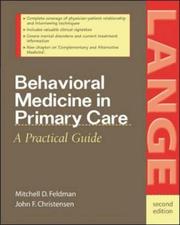 Cover of: Behavioral medicine in primary care