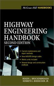 Cover of: Highway Engineering Handbook, 2e | Roger L Brockenbrough