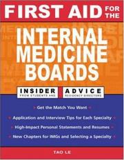 Cover of: First Aid for the Internal Medicine Boards (First Aid Series) | Tao Le