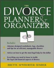 Cover of: The Divorce Organizer & Planner